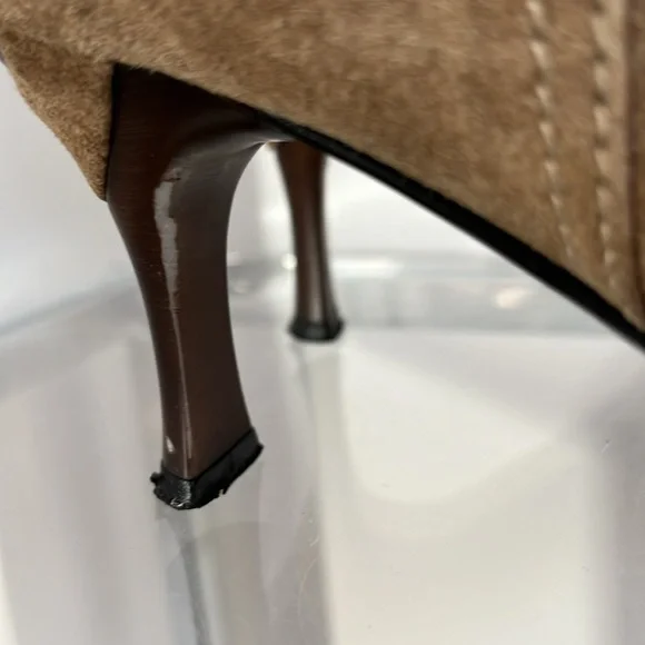 Casadei Camel Beige Suede Boots - Picture 10 of 11